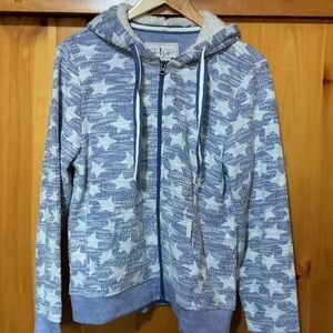 NWT Soho Threads hoodie stars, beachy,cozy,cool, fuzzy, all the things! SZ LG